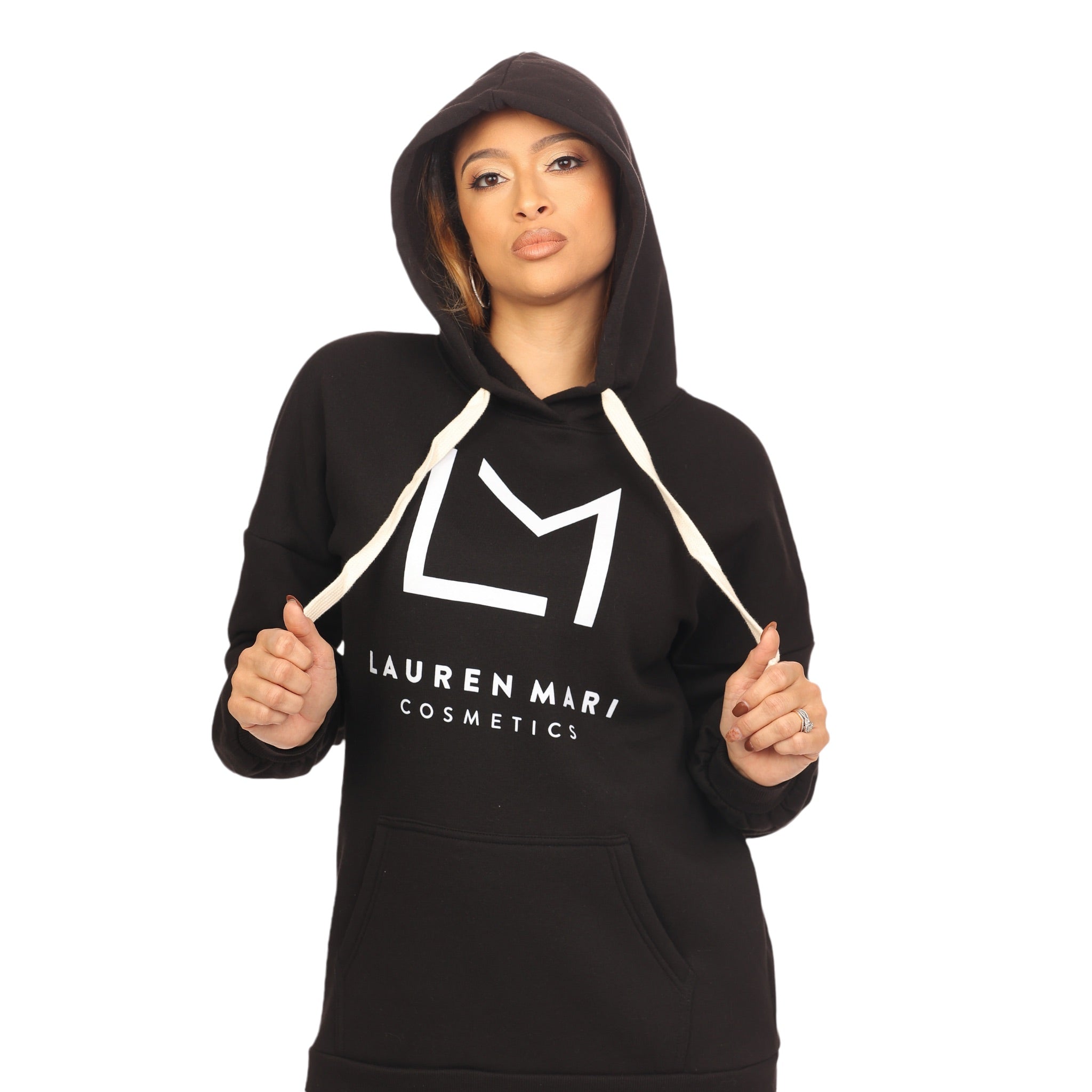 ワンピース andmary Mary logo hoodie dress BLACK LM LOGO OVERSIZED HOODIE | Women's Pullover | Lauren Mari